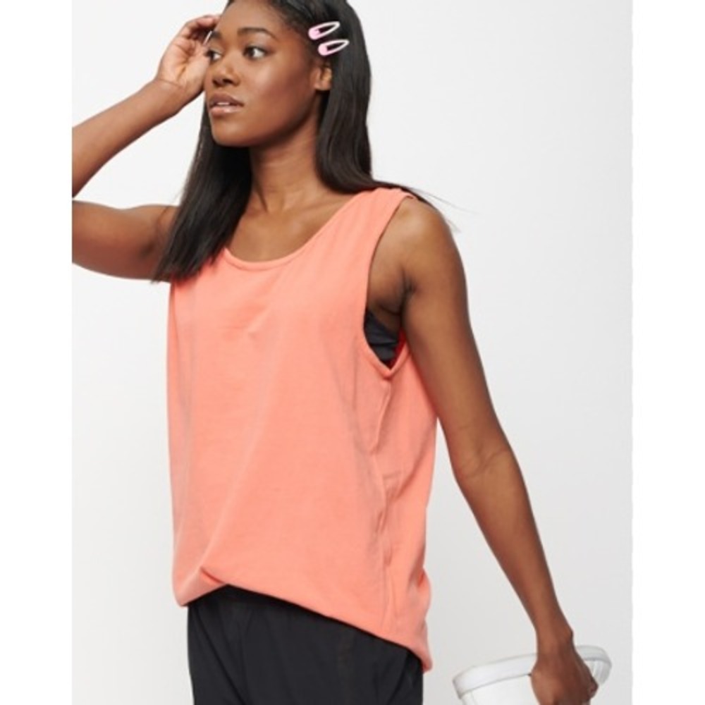 Comfort Colors Tank Top Bundle 2 Pack Coral Green Ring Spun Cotton Small